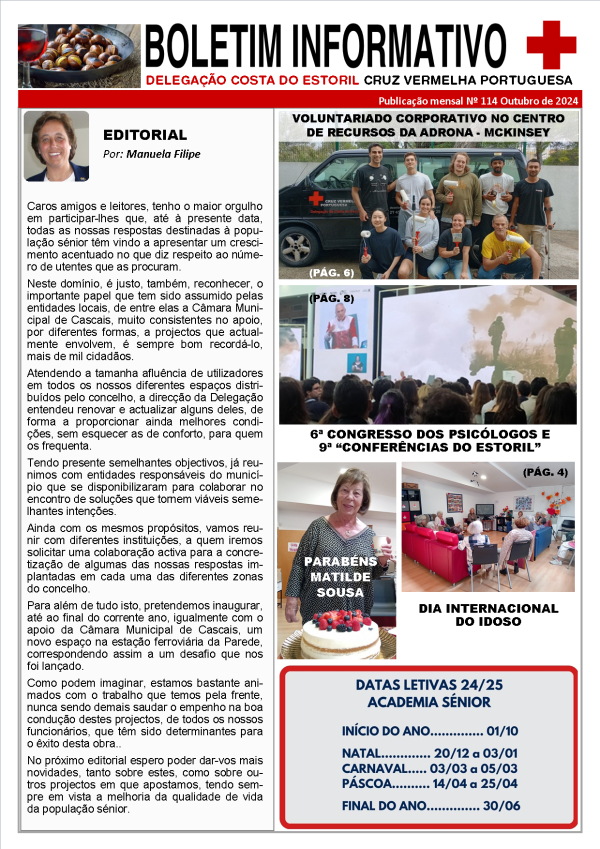 Boletim Informativo 114, Outubro de 2024